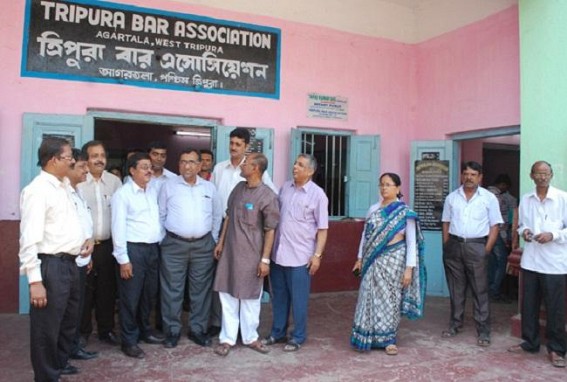 Bar Council of Tripura remains abstain from work to show solidarity against the brutal killing of lawyer